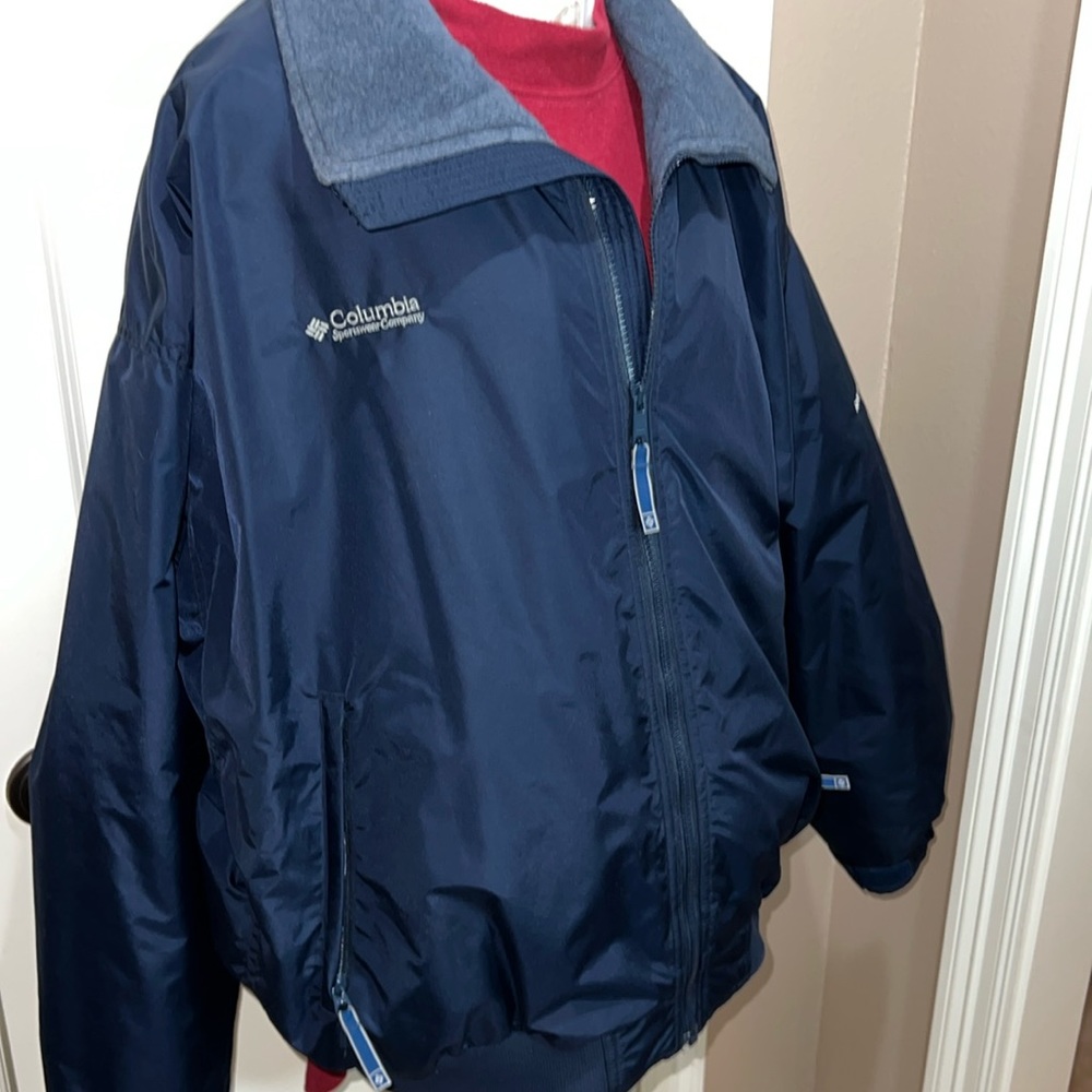 Columbia Lightweight Jacket•Fleece Lined•Navy Blue “Sony-Ericsson” New w/o Tag
